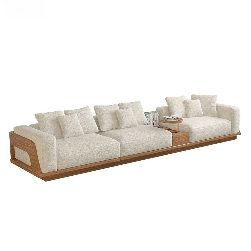 Simple modern removable and washable solid wood fabric lamb wool sofa log color Japanese-style living room small apartment
Simple modern removable and washable solid wood fabric lamb wool sofa log color Japanese-style living room small apartment