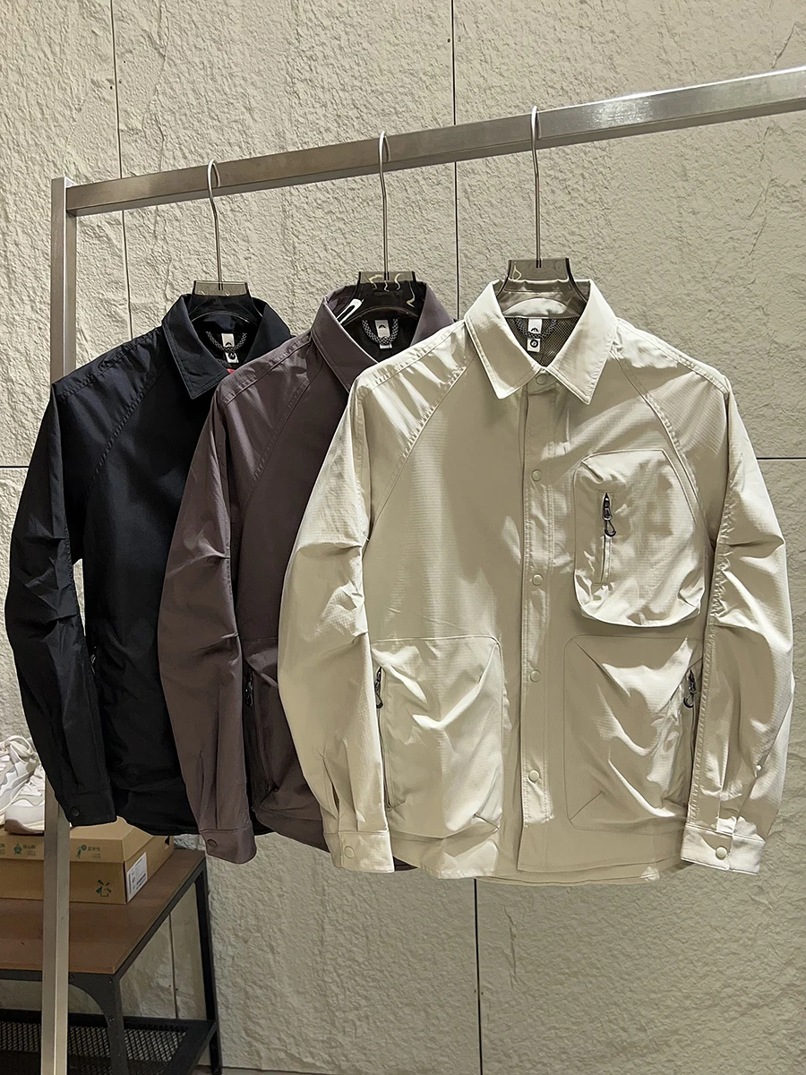 Lightweight Windproof Waterproof Men's Outdoor Casual Workwear Jacket Pure Color Shirt Coat Youth Fashion Polyester Fiber
Lightweight Windproof Waterproof Men's Outdoor Casual Workwear Jacket Pure Color Shirt Coat Youth Fashion Polyester Fiber