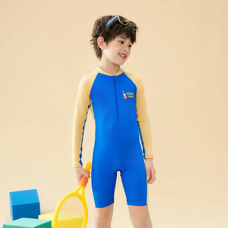 Boy Long Sleeve Professional WaterProof Front Zipper Surfing Beach SwimWear One Piece Knee Length Quick-Dry Bathing SwimSuit
Boy Long Sleeve Professional WaterProof Front Zipper Surfing Beach SwimWear One Piece Knee Length Quick-Dry Bathing SwimSuit