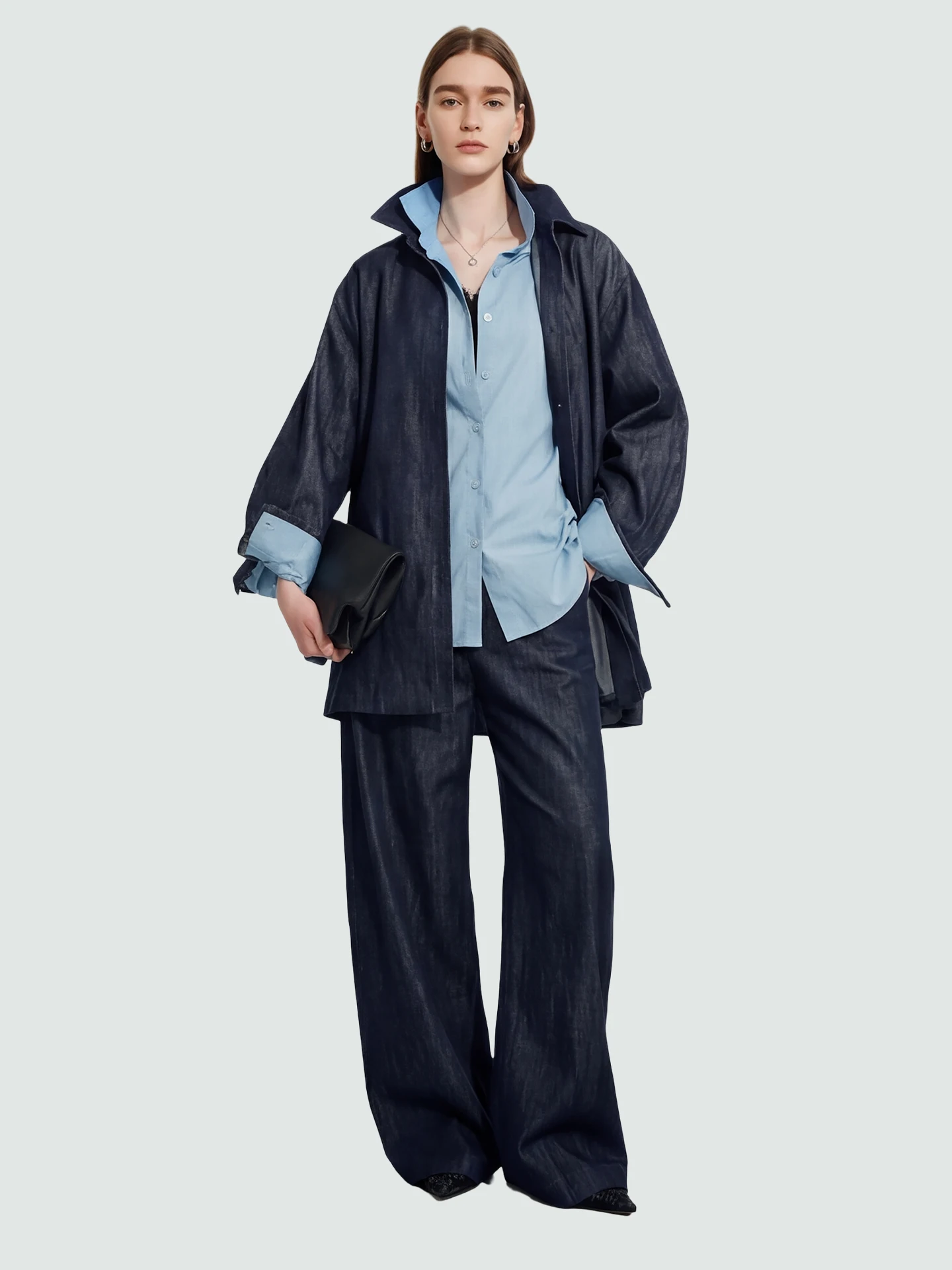 SueM Silk-Like Lightweight Denim irt Women's Loose Silhouette Spring Commute Sle Long Sve Breathable Comfortable Ladie...
SueM Silk-Like Lightweight Denim irt Women's Loose Silhouette Spring Commute Sle Long Sve Breathable Comfortable Ladie...