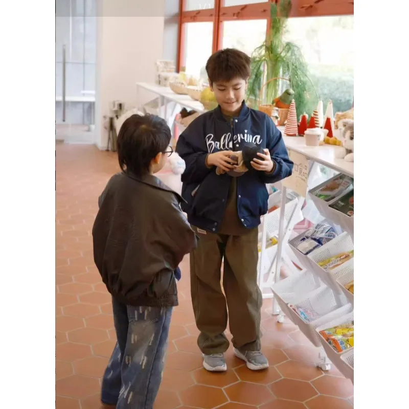 Children's Spring Autumn Windbreaker Jacket tops for boys & girls Korean Baseball jersey letter Coats 2-11Y Kids Outerwear
Children's Spring Autumn Windbreaker Jacket tops for boys & girls Korean Baseball jersey letter Coats 2-11Y Kids Outerwear