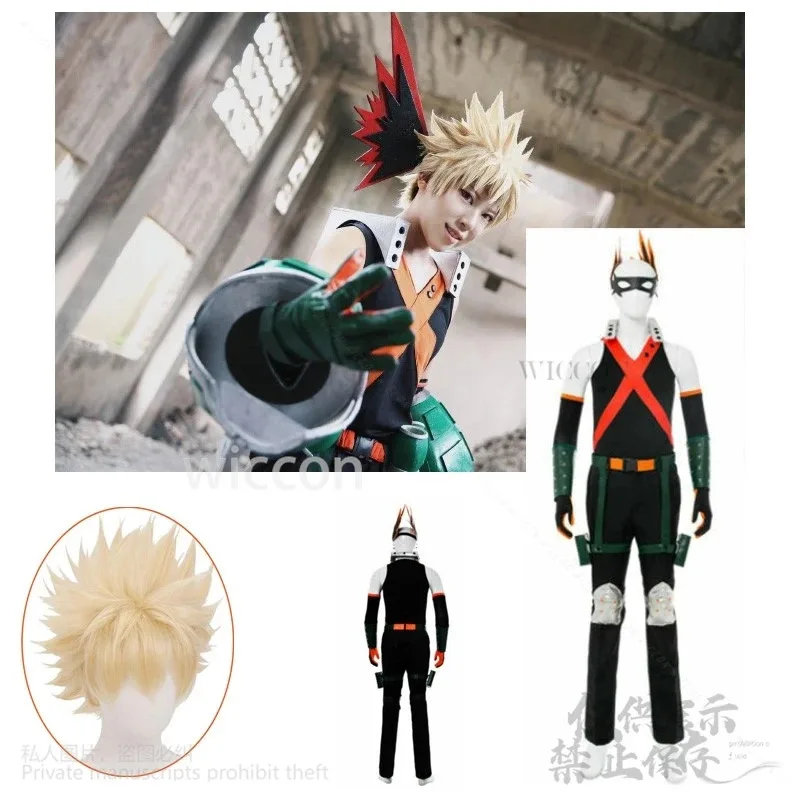 Anime My Academia Heroo Cosplay Costume Katsuki Bakugou Cosplay Costume Halloween Party Costumes Wig Battle Uniform Roleplay
Anime My Academia Heroo Cosplay Costume Katsuki Bakugou Cosplay Costume Halloween Party Costumes Wig Battle Uniform Roleplay