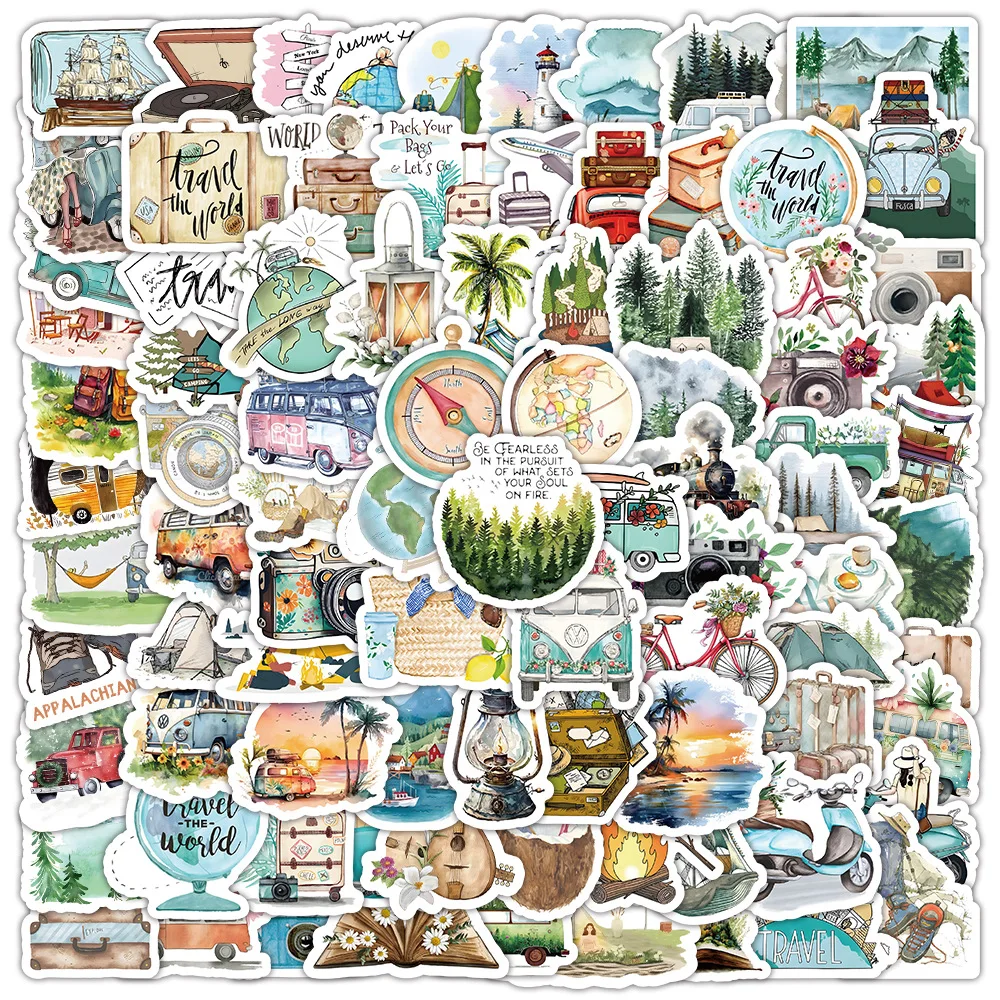 100PCS New Trendy Outdoor Travel Scenery Graffiti Cell Phone Helmet WaterCup Car DIY Waterproof PVC Handbook Play Reward Sticker
100PCS New Trendy Outdoor Travel Scenery Graffiti Cell Phone Helmet WaterCup Car DIY Waterproof PVC Handbook Play Reward Sticker