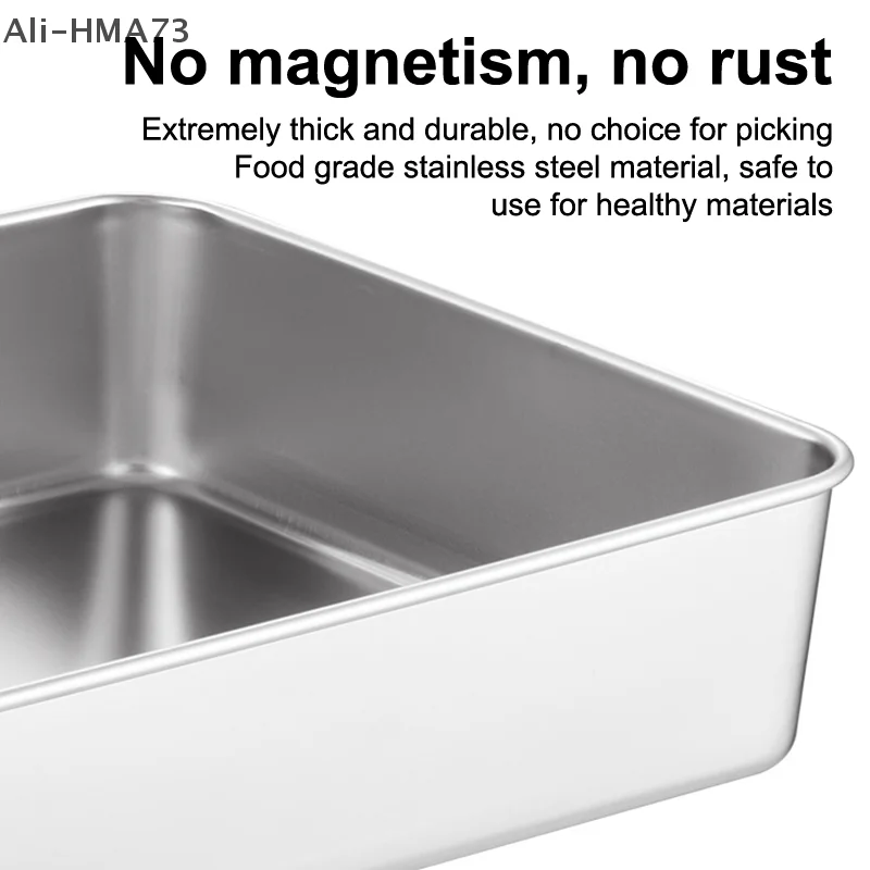 1Pc Stainless Steel Rectangle Baking Pan for Cake Cheesecake Dessert Pan For Birthday Cake Bread Pan mold with cover
1Pc Stainless Steel Rectangle Baking Pan for Cake Cheesecake Dessert Pan For Birthday Cake Bread Pan mold with cover