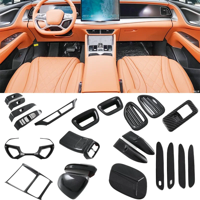 For BYD Sealion 7 Sea lion 07 EV 2024 2025 Interior Accessories Carbon Fiber Look Car Interior Cover Trim Panel Decoration 
For BYD Sealion 7 Sea lion 07 EV 2024 2025 Interior Accessories Carbon Fiber Look Car Interior Cover Trim Panel Decoration