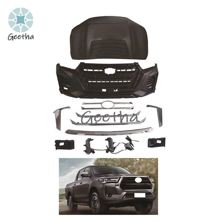High Quality Front Bumper Grille Hood Body Kit for Toyota Hilux Revo 2021 Upgrade to Hilux X-Men Style Body Kits
High Quality Front Bumper Grille Hood Body Kit for Toyota Hilux Revo 2021 Upgrade to Hilux X-Men Style Body Kits