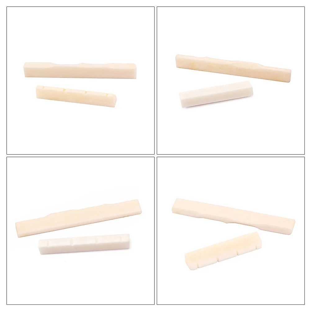 Replacement Bone Guitar Nut Saddle Kit Easy Cut Durable Improve Playability Guitar Four-String Accessory Saddle and Nut Kit
Replacement Bone Guitar Nut Saddle Kit Easy Cut Durable Improve Playability Guitar Four-String Accessory Saddle and Nut Kit