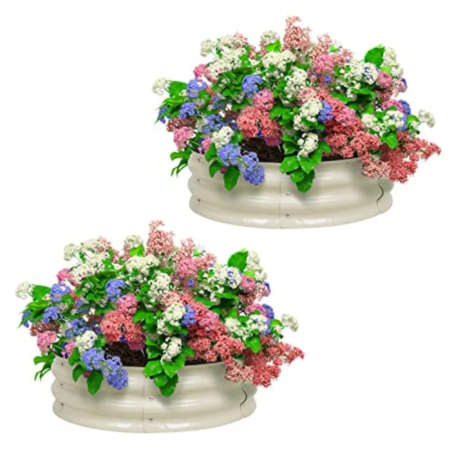 Metal Raised Garden Bed 2-Pack 2.5FT Diameter Galvanized Planter Raised Garden Boxes for Flower Planters Vegetables Herb
Metal Raised Garden Bed 2-Pack 2.5FT Diameter Galvanized Planter Raised Garden Boxes for Flower Planters Vegetables Herb