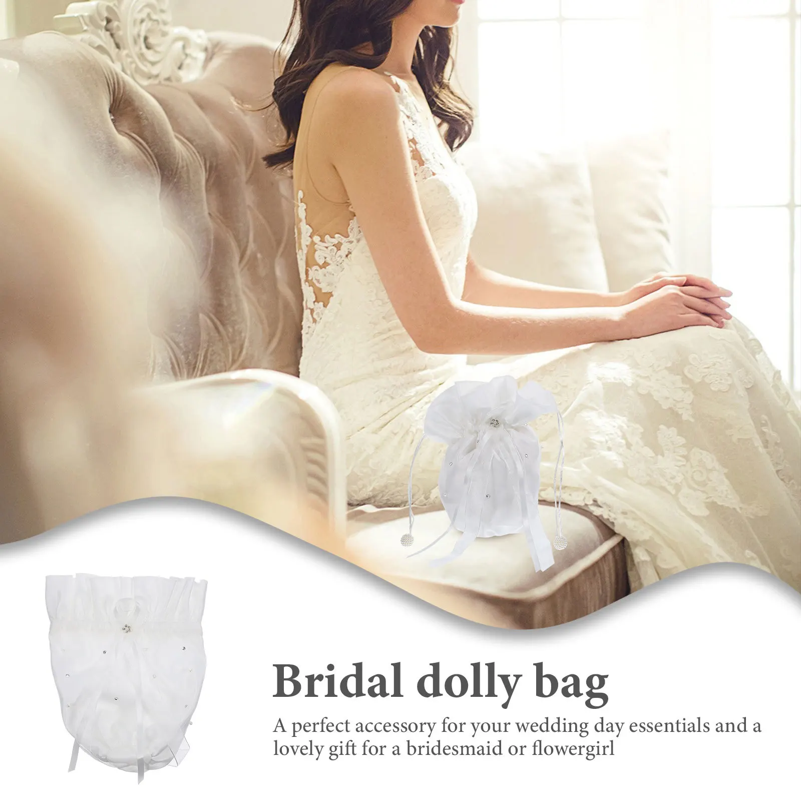 Milk White 21*16Cm Bridal Dolly Bag Rhinestone Pearl Satin Wedding Handbag Bridesmaid Flower Girl Party Accessory
Milk White 21*16Cm Bridal Dolly Bag Rhinestone Pearl Satin Wedding Handbag Bridesmaid Flower Girl Party Accessory