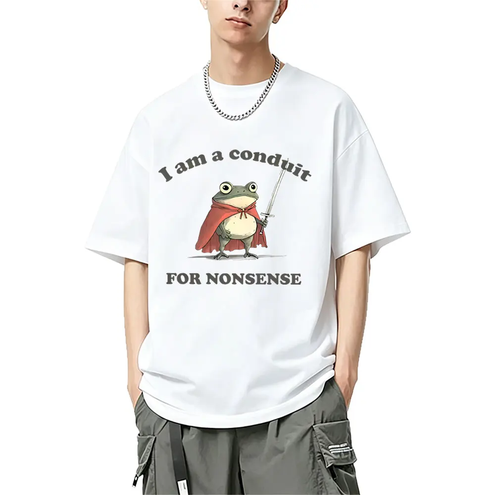 I Am A Conduit for Nonsense T ShirtFunny Weirdcore Frog Meme T-shirt Men Women Casual Cotton T-shirts Humor Men's Tops Clothes
I Am A Conduit for Nonsense T ShirtFunny Weirdcore Frog Meme T-shirt Men Women Casual Cotton T-shirts Humor Men's Tops Clothes