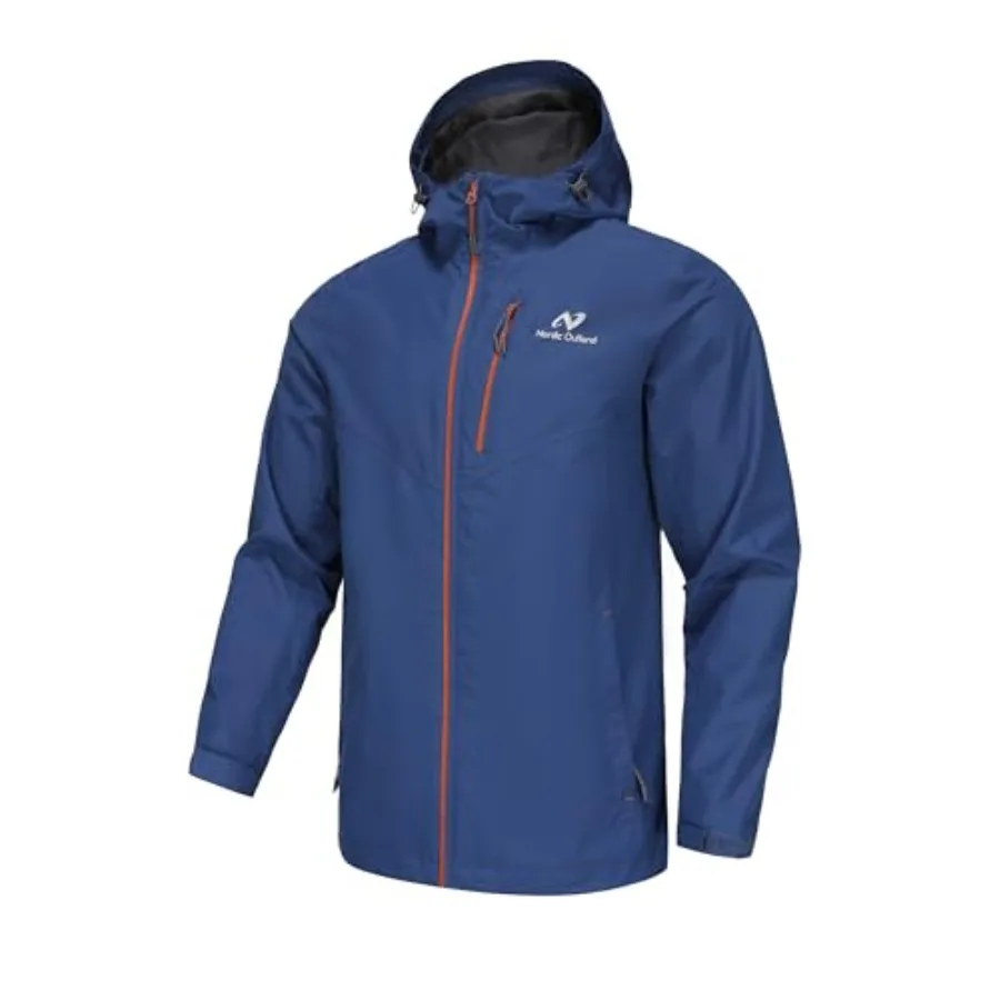 NORDIC OUTLAND Mens Lightweight Hooded Waterproof Rain Jacket Breathable Raincoat Shell for Outdoor Mountain Hiking
NORDIC OUTLAND Mens Lightweight Hooded Waterproof Rain Jacket Breathable Raincoat Shell for Outdoor Mountain Hiking