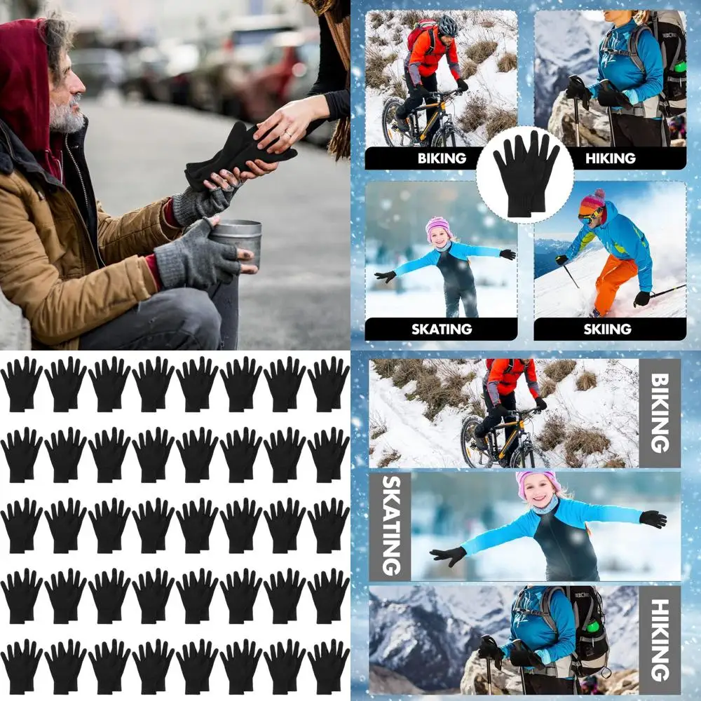 50 Pack Thick Knitted Winter Gloves - Unisex Warmth for Men & Women
50 Pack Thick Knitted Winter Gloves - Unisex Warmth for Men & Women