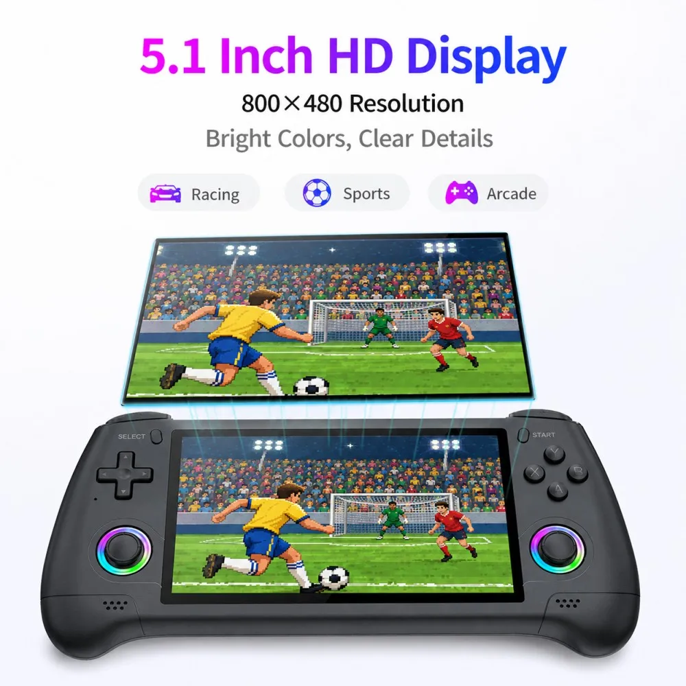 M31 Retro Gaming Console 20000+ Games Support 30+ Emulators 5.1 Inch LCD Screen RGB Joystick for Kids Adults
M31 Retro Gaming Console 20000+ Games Support 30+ Emulators 5.1 Inch LCD Screen RGB Joystick for Kids Adults