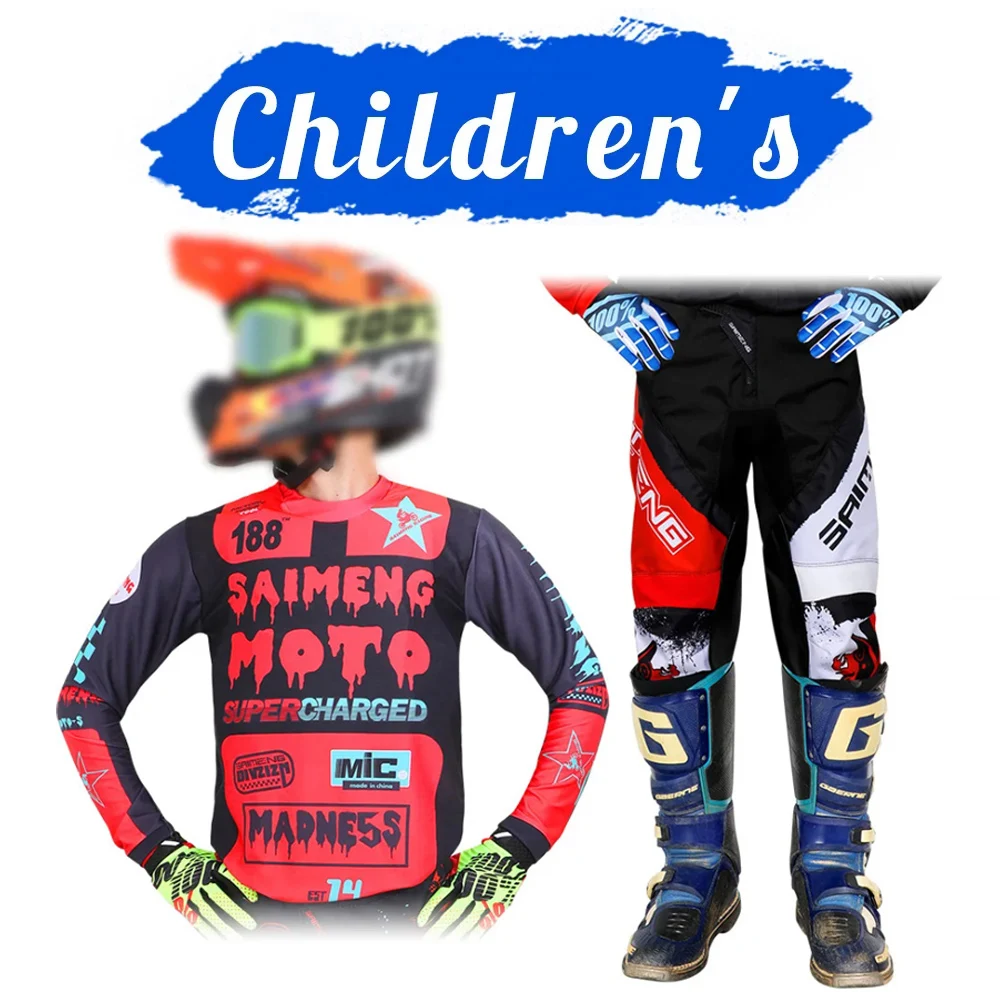 motocross gear set for kids Dirt Bike racing suit boy girl Downhill MX Jersey Pant Kits Youth children Motorcycle Off-road MTB
motocross gear set for kids Dirt Bike racing suit boy girl Downhill MX Jersey Pant Kits Youth children Motorcycle Off-road MTB