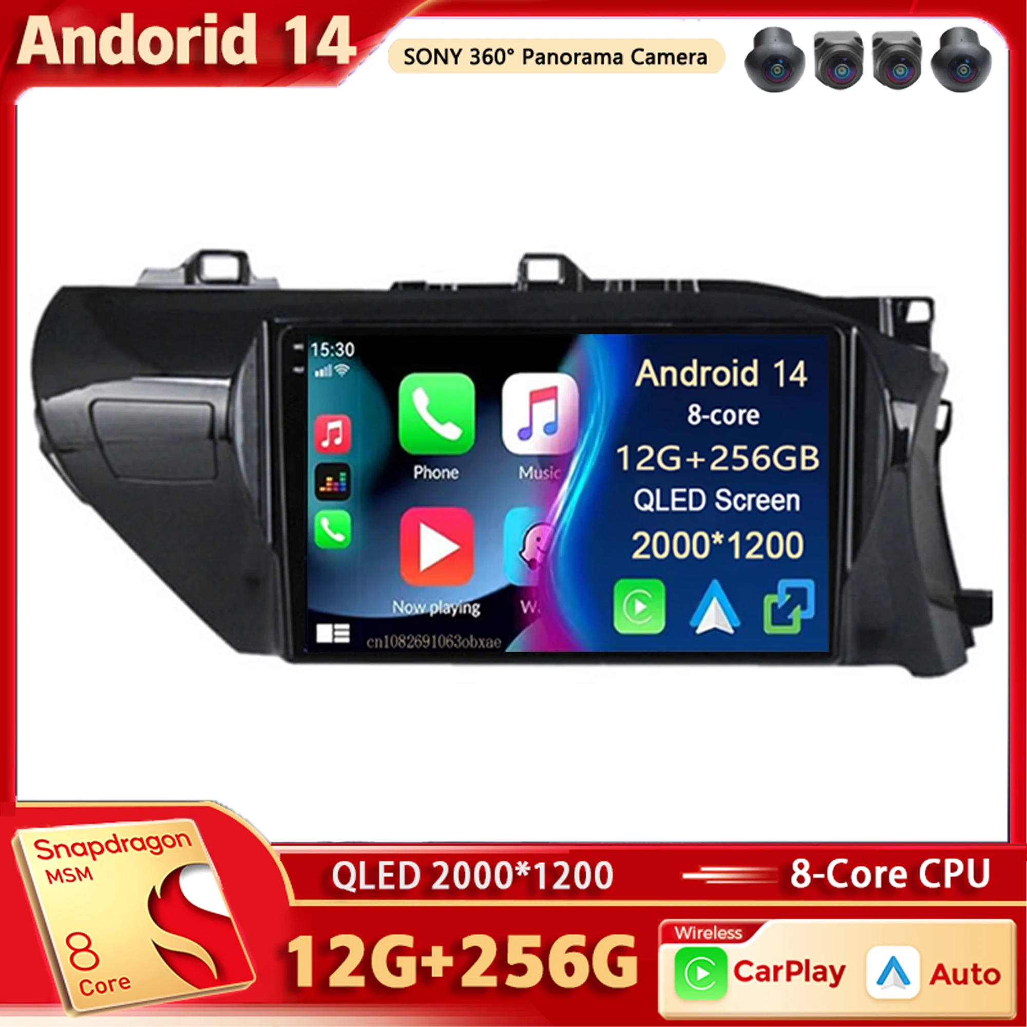 Android 14 Car Radio Multimedia Player For Toyota HILUX REVO VIGO IMV 2016 - 2017 Auto Carplay Car Stereo Dsp wifi+4G Ai voice
Android 14 Car Radio Multimedia Player For Toyota HILUX REVO VIGO IMV 2016 - 2017 Auto Carplay Car Stereo Dsp wifi+4G Ai voice