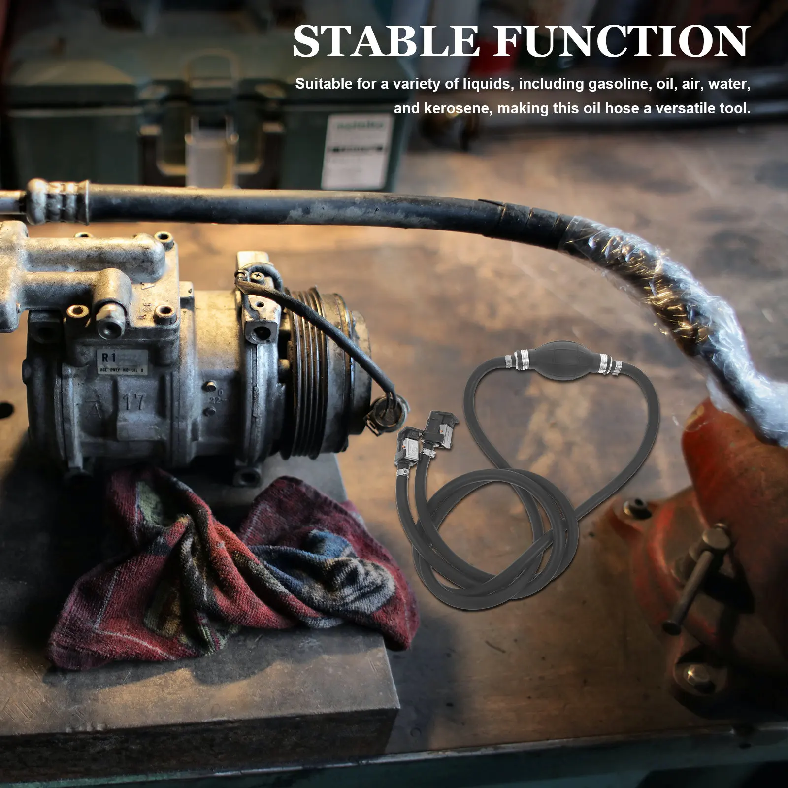 Oil Transfer Hose with Manual Hand Pump for Oil Water Air Rubber Material Long-Lasting Suction Efficient
Oil Transfer Hose with Manual Hand Pump for Oil Water Air Rubber Material Long-Lasting Suction Efficient