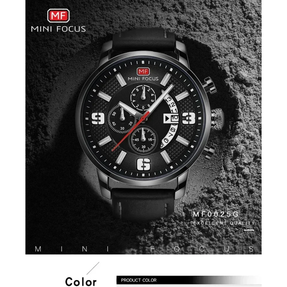 MINI FOCUS 0025 Luxury and Fashionable Quartz Men's Watch Chronograph Waterproof Luminous Calendar Watches for Men Reloj Hombre
MINI FOCUS 0025 Luxury and Fashionable Quartz Men's Watch Chronograph Waterproof Luminous Calendar Watches for Men Reloj Hombre
