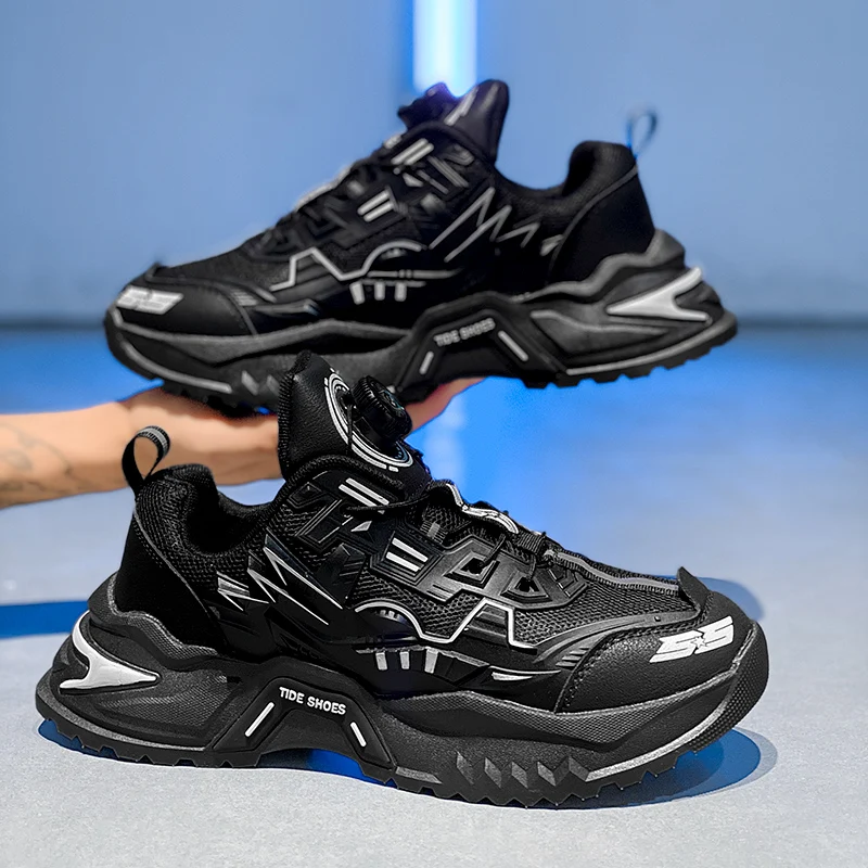 Mechanical Armor Rotating Button Shoes Mens Sports Running Casual Versatile Antiodorous Breathable Daddy Shoes
Mechanical Armor Rotating Button Shoes Mens Sports Running Casual Versatile Antiodorous Breathable Daddy Shoes