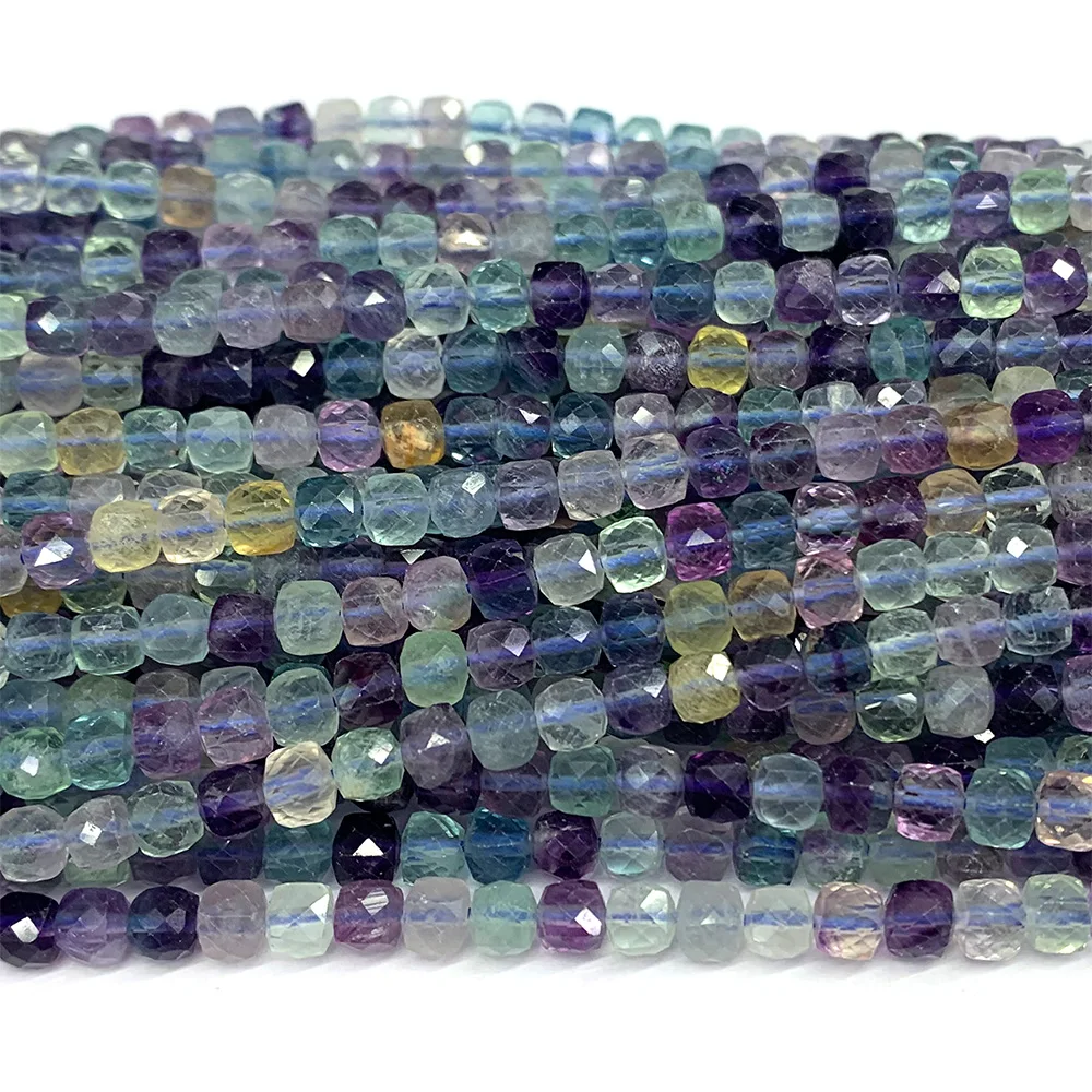 Veemake Natural Yellow Purple Fluorite Cube Faceted Small Beads For Jewelry Making 08594
Veemake Natural Yellow Purple Fluorite Cube Faceted Small Beads For Jewelry Making 08594