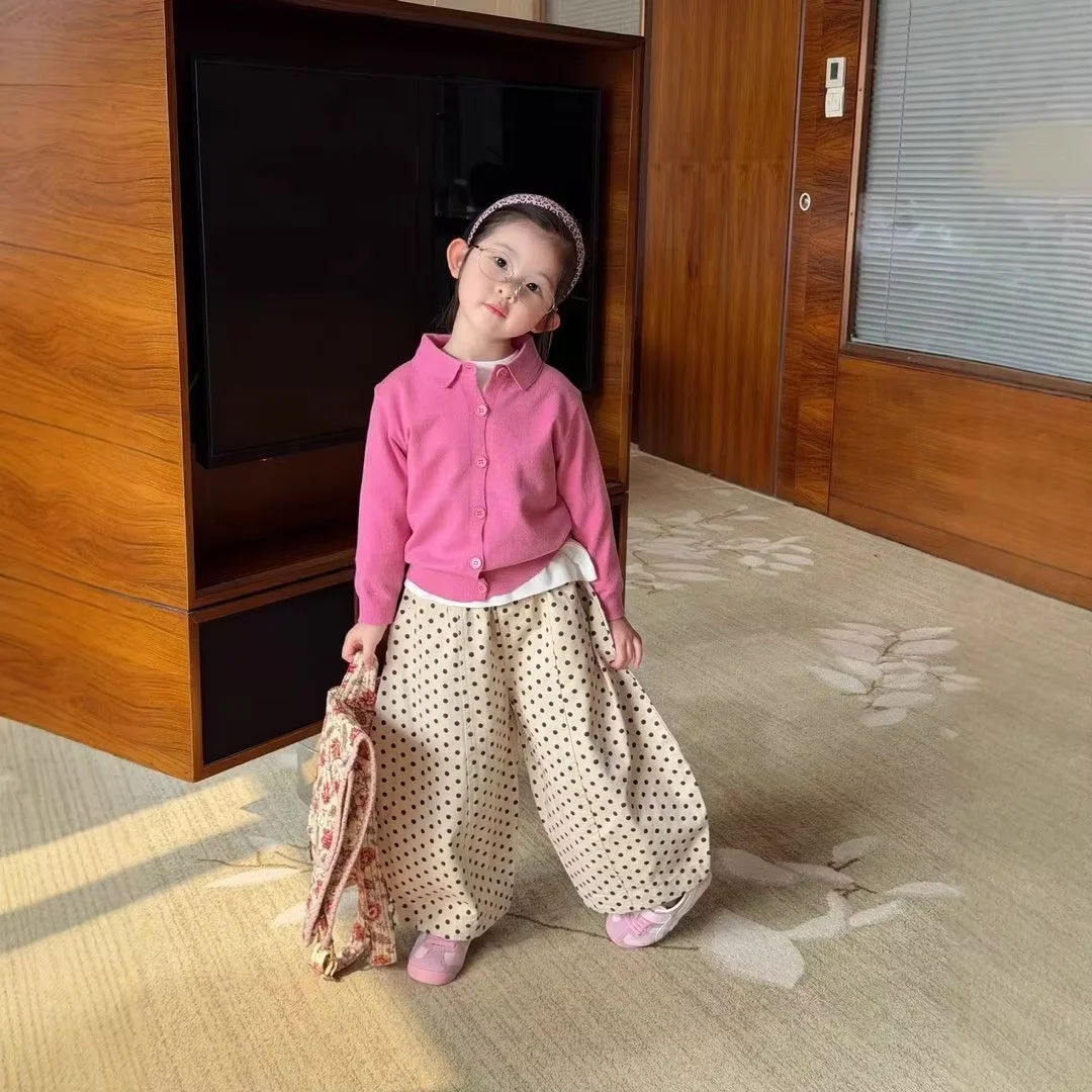 Girl Spring and Autumn Set Fashion 2026 New Style Children's Pink Collar Sweater Cardigan+pants Two-piece Set
Girl Spring and Autumn Set Fashion 2026 New Style Children's Pink Collar Sweater Cardigan+pants Two-piece Set
