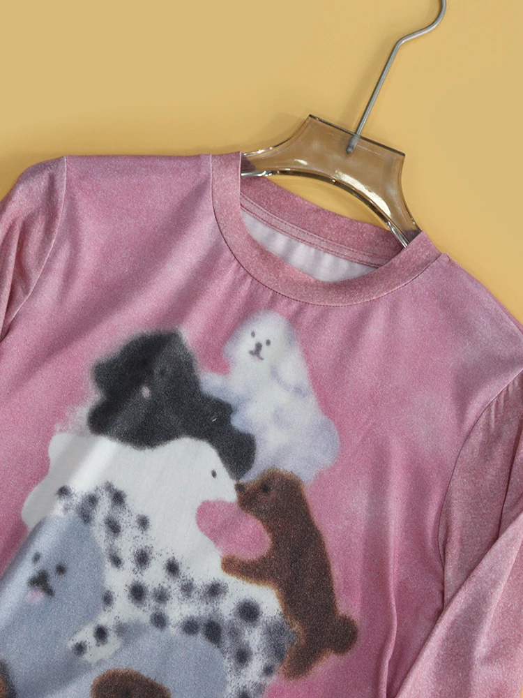 Женская футболка Heidd с милым принтом собаки, розовая облегающая круглая футболка Ne Long Sve, повседневный хлопковый топ Sle Moisture ng, лето 2025 г.
Женская футболка Heidd с милым принтом собаки, розовая облегающая круглая футболка Ne Long Sve, повседневный хлопковый топ Sle Moisture ng, лето 2025 г.