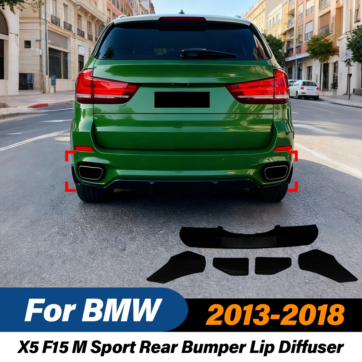 For BMW X5 F15 M 2013 2014 2015 2016 2017 2018 Car Rear Bumper Lip Diffuser Sports Wind Spoiler Diverter Body Modification Kit
For BMW X5 F15 M 2013 2014 2015 2016 2017 2018 Car Rear Bumper Lip Diffuser Sports Wind Spoiler Diverter Body Modification Kit