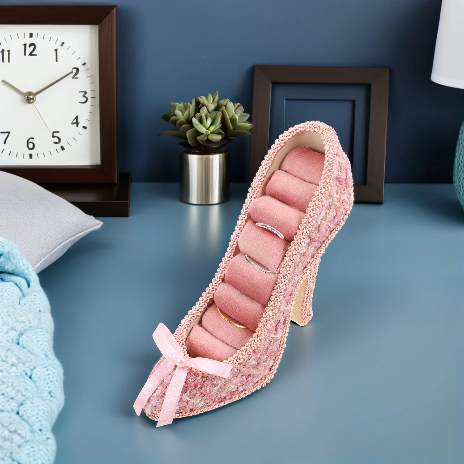 Portable High Heels Jewelry Organizer Stand Pink Earrings Necklaces Rings Bracelets Showcase High Heeled Jewelry Holder
Portable High Heels Jewelry Organizer Stand Pink Earrings Necklaces Rings Bracelets Showcase High Heeled Jewelry Holder