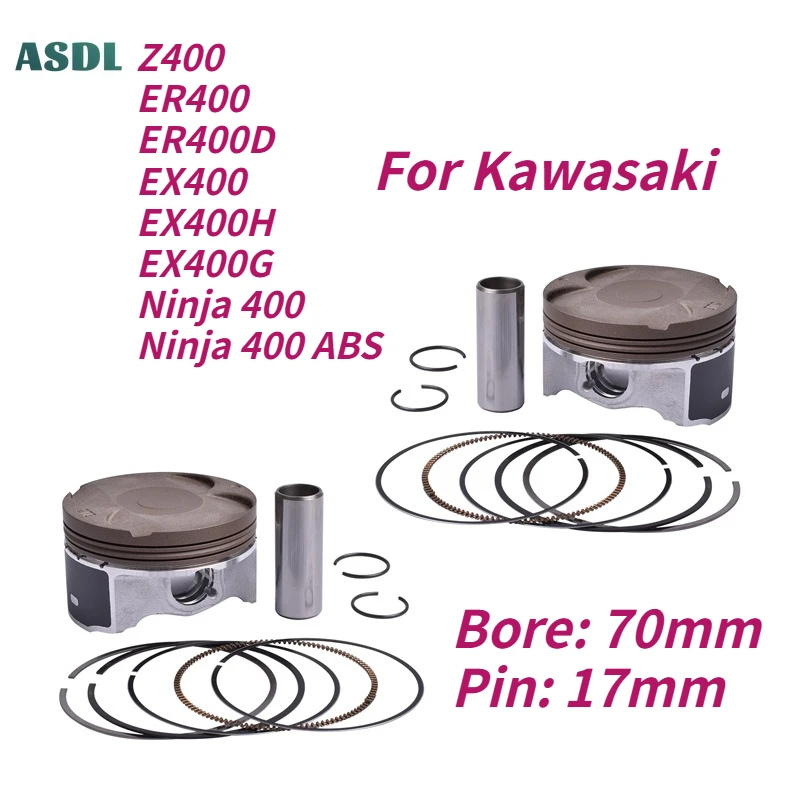 Bore 70mm Motorcycle Engine Piston Rings For KAWASAKI Z400 ER400 2019-2021 Ninja 400 EX400 Ninja400 ABS 2018-2022 13001-0790
Bore 70mm Motorcycle Engine Piston Rings For KAWASAKI Z400 ER400 2019-2021 Ninja 400 EX400 Ninja400 ABS 2018-2022 13001-0790