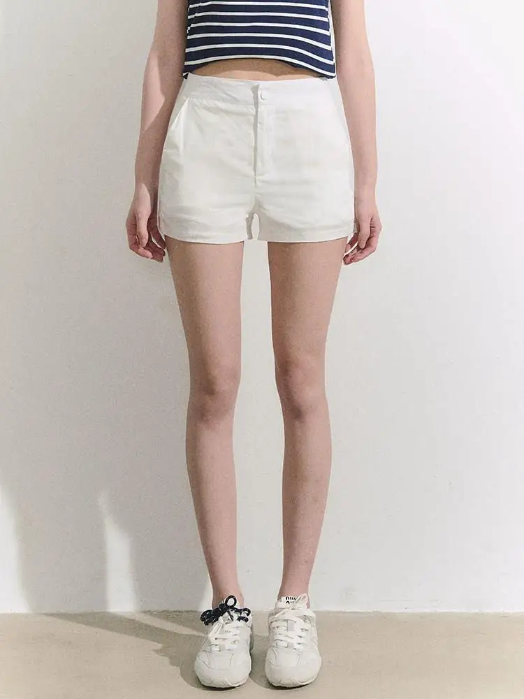 High Waist White Short Pants Versatile OIOI ESSE Chill Match All Occasions Women's Casual Style Embroidered PVC Fabric
High Waist White Short Pants Versatile OIOI ESSE Chill Match All Occasions Women's Casual Style Embroidered PVC Fabric