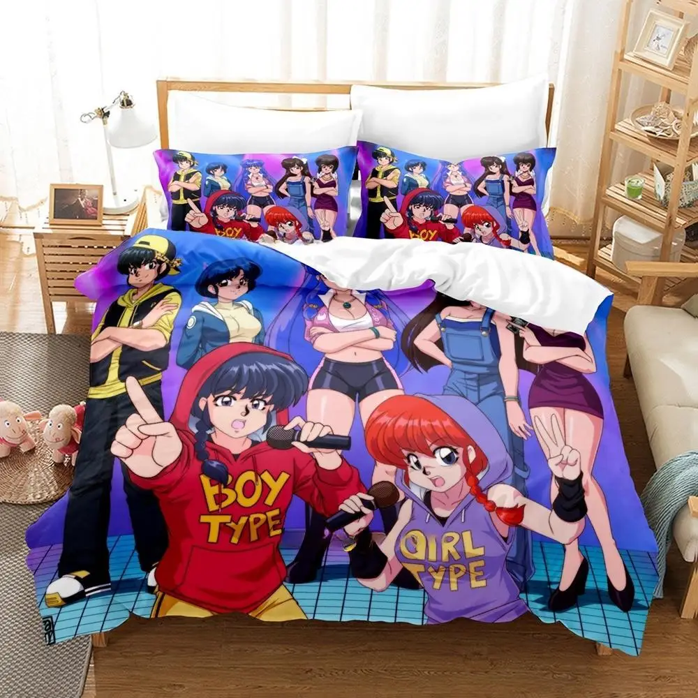 Ranma 1/2 Bedding Set Single Twin Full Queen King Size Bed Set Adult Kid Bedroom Duvet Cover Sets 3D Print Anime Bed Sheet Set
Ranma 1/2 Bedding Set Single Twin Full Queen King Size Bed Set Adult Kid Bedroom Duvet Cover Sets 3D Print Anime Bed Sheet Set
