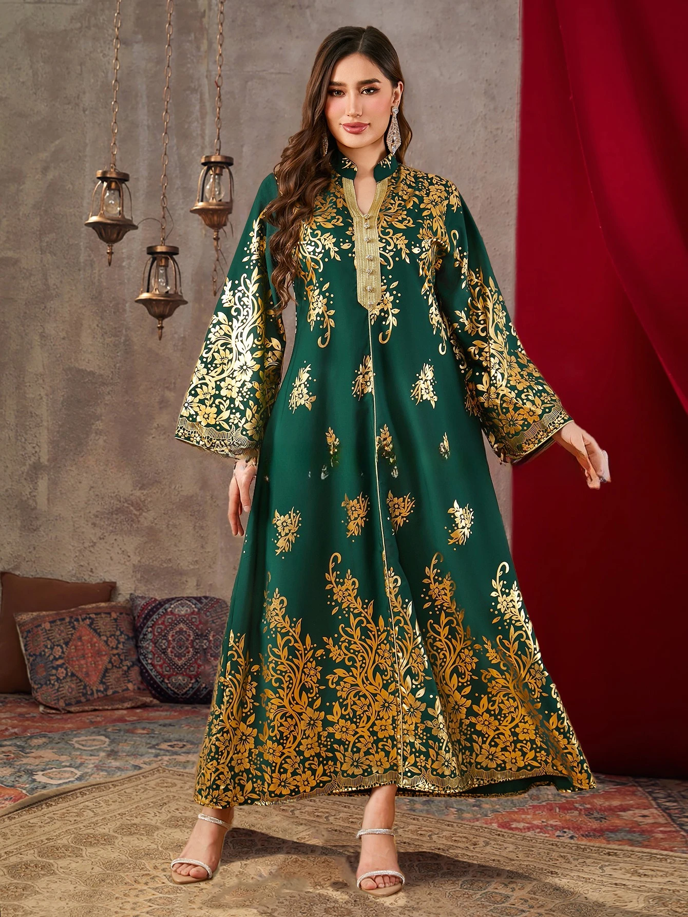 Eid Muslim Dress Women Party Abaya Print Ramadan Dresses Arab Long Robe Morocco Dubai Kaftan Islam Vestidos Jalabiya 2025
Eid Muslim Dress Women Party Abaya Print Ramadan Dresses Arab Long Robe Morocco Dubai Kaftan Islam Vestidos Jalabiya 2025
