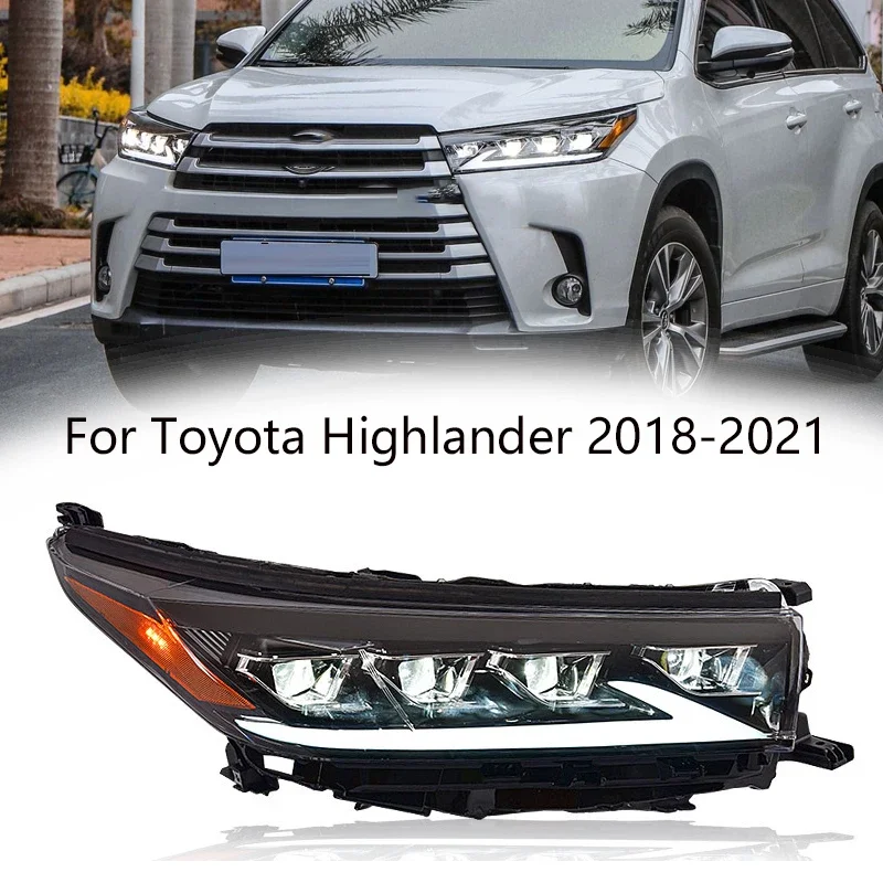 Фары для Toyota Highlander 2018-2024, все светодиодные DRL Foco, фара, указатель поворота, ангельские глаза, светодиодные линзы проектора, аксессуары
Фары для Toyota Highlander 2018-2024, все светодиодные DRL Foco, фара, указатель поворота, ангельские глаза, светодиодные линзы проектора, аксессуары