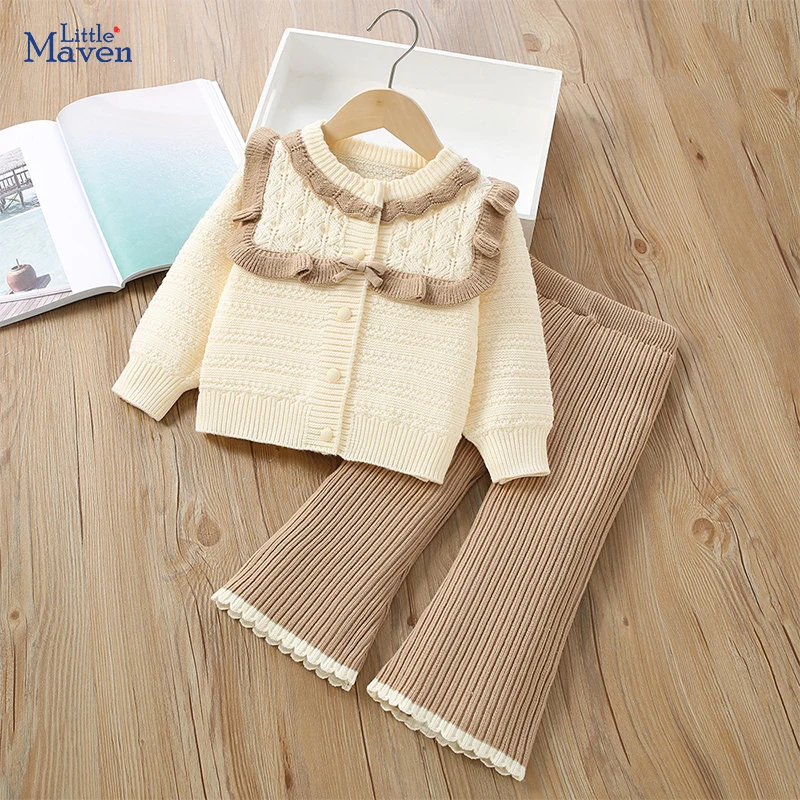 Little maven, осенне-зимняя милая одежда для маленьких девочек, костюмы, вязаный эксклюзивный свитер + штаны, комплекты детской одежды
Little maven, осенне-зимняя милая одежда для маленьких девочек, костюмы, вязаный эксклюзивный свитер + штаны, комплекты детской одежды
