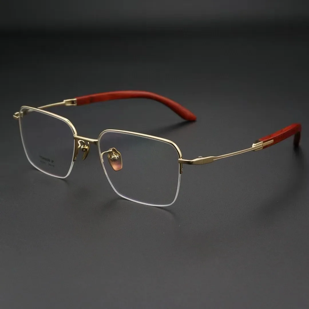 ADELAMA French fashion brand pure titanium small leaf rosewood collection grade glasses pure gold electroplated pure titanium
ADELAMA French fashion brand pure titanium small leaf rosewood collection grade glasses pure gold electroplated pure titanium
