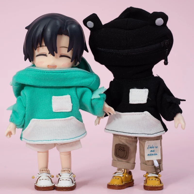 OB11 Doll Clothing Accessories Casual Loose Frog Hoodie Color Blocked Long Sleeve 1/12 BJD Doll Clothing GSC Molly Mini Toy Acce
OB11 Doll Clothing Accessories Casual Loose Frog Hoodie Color Blocked Long Sleeve 1/12 BJD Doll Clothing GSC Molly Mini Toy Acce
