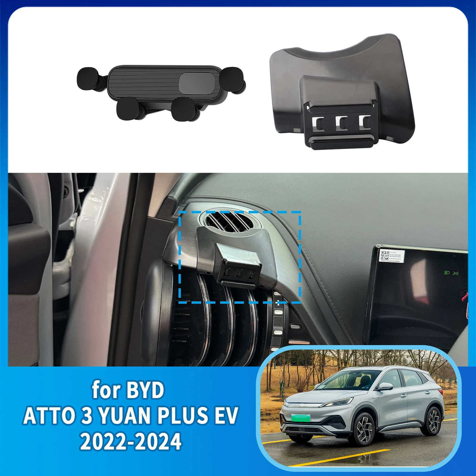 GPS Bracket Car Mobile Phone Holder Navigation Stand Auto Accessories for BYD ATTO 3 YUAN PLUS EV 2022 2023 2024
GPS Bracket Car Mobile Phone Holder Navigation Stand Auto Accessories for BYD ATTO 3 YUAN PLUS EV 2022 2023 2024