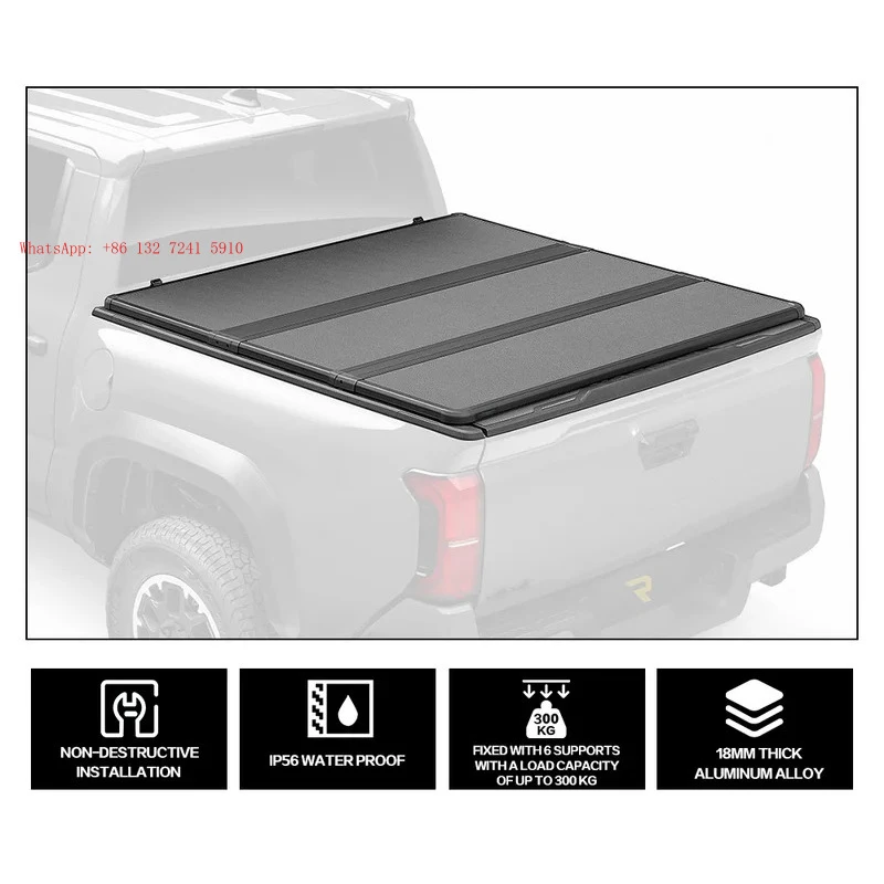 Triple-fold cargo box cover for 2018-2020 Ram 1500 Laramie, 2500, and 3500 (6.4-8-foot boxes) pickup trucks
Triple-fold cargo box cover for 2018-2020 Ram 1500 Laramie, 2500, and 3500 (6.4-8-foot boxes) pickup trucks
