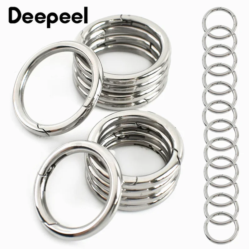 2/5Pcs 10-35mm Stainless Steel Spring O Ring Buckles Openable Round Clasp for Keychain Bag Strap Snap Loops Hardware Accessories
2/5Pcs 10-35mm Stainless Steel Spring O Ring Buckles Openable Round Clasp for Keychain Bag Strap Snap Loops Hardware Accessories