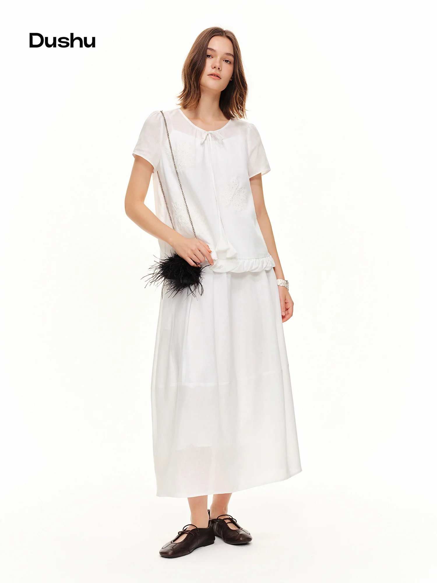DUSHU 【Breathable Series】High Waist A-Line Skirt Ramie Blend Slim Fit Midi Skirt Summer Solid White Casual Half Skirt Women
DUSHU 【Breathable Series】High Waist A-Line Skirt Ramie Blend Slim Fit Midi Skirt Summer Solid White Casual Half Skirt Women
