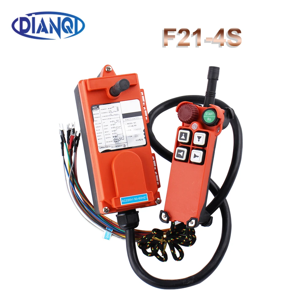 110V 220V 380V 12V 4 channel red Industrial Wireless Radio remote controller switch for crane 1 receiver+ 1 transmitter F21-4S
110V 220V 380V 12V 4 channel red Industrial Wireless Radio remote controller switch for crane 1 receiver+ 1 transmitter F21-4S