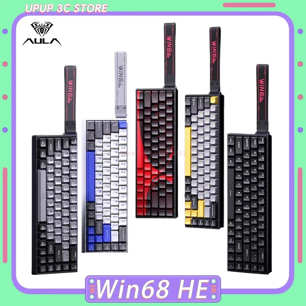 AULA WIN60 WIN68 HE MAX mechanical keyboard magnetic switch 8k polling rate RGB 0dead zone e-sports customizable gaming keyboard
AULA WIN60 WIN68 HE MAX mechanical keyboard magnetic switch 8k polling rate RGB 0dead zone e-sports customizable gaming keyboard