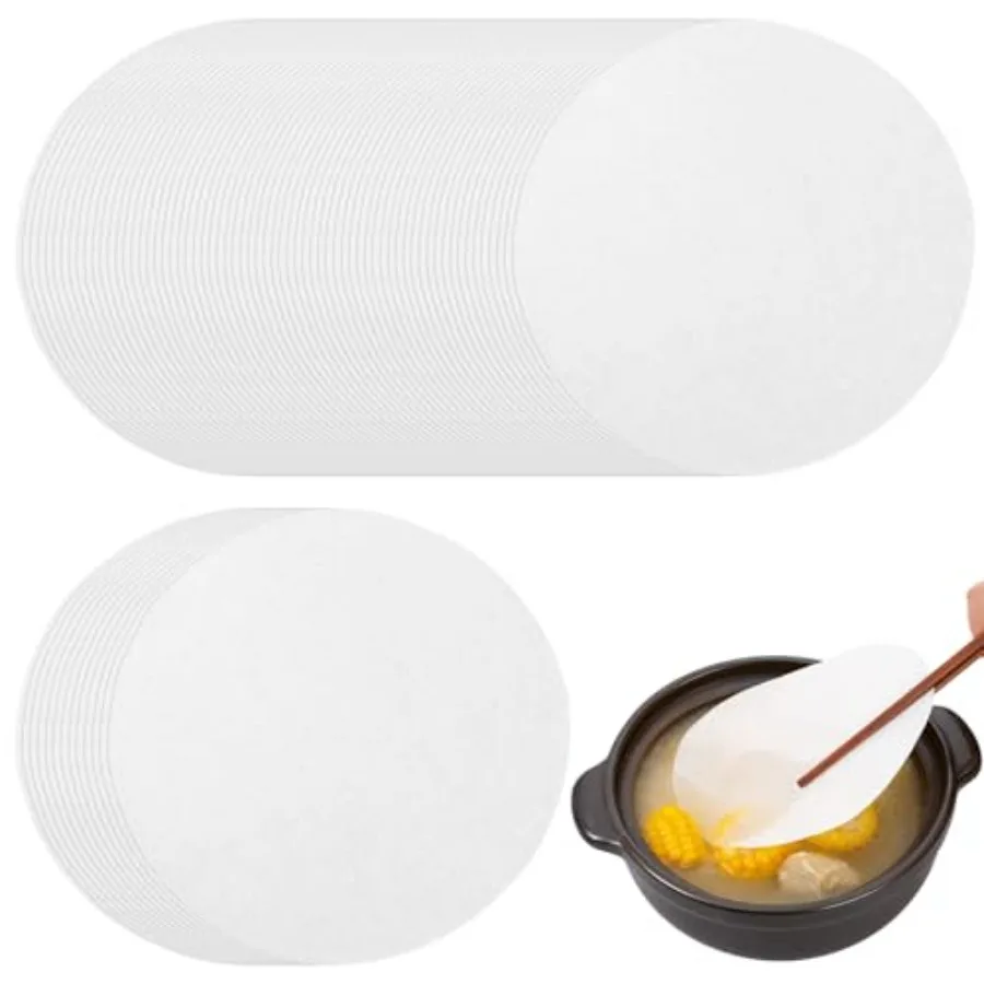 200 Sheets Oil Absorbing Paper for Kitchen, Round Soup Fried Film Food Blotting Paper Oil Scum Filter Greasy Edible Oil-Absorbi
200 Sheets Oil Absorbing Paper for Kitchen, Round Soup Fried Film Food Blotting Paper Oil Scum Filter Greasy Edible Oil-Absorbi