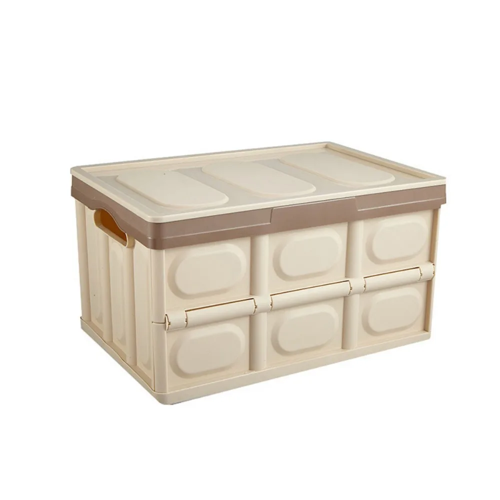 Plastic Car Trunk Storage Boxes Stackable Large Capacity Open Storage Box Space Saving Car Storage Boxes Outdoor Camping