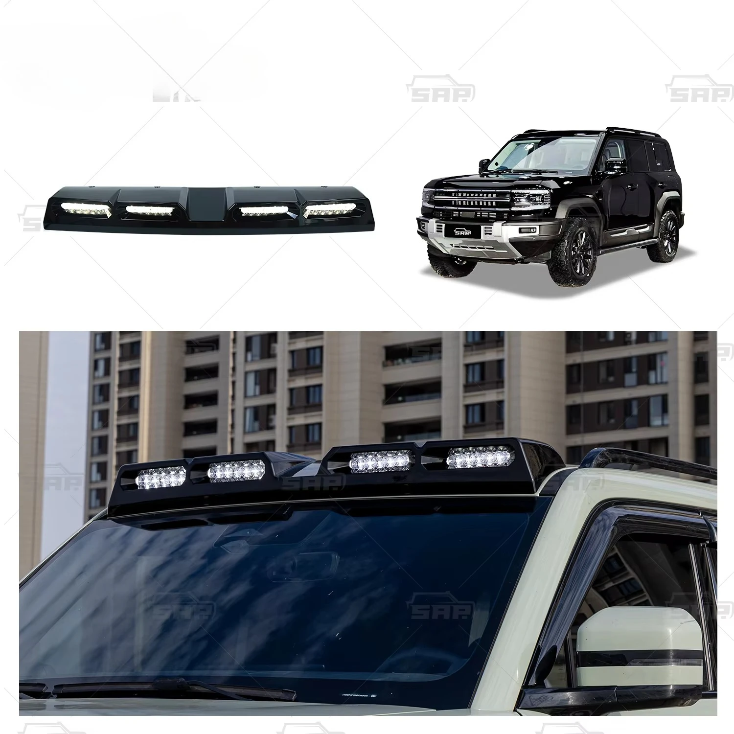 Auto Parts 4X4 Car Accessories Off-Road Led Bar Pod Lights 4 Lens Roof Lights for BYD Formula Leopard 5
Auto Parts 4X4 Car Accessories Off-Road Led Bar Pod Lights 4 Lens Roof Lights for BYD Formula Leopard 5
