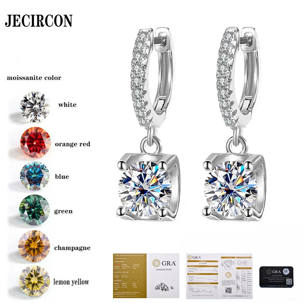 JECIRCON S925 Sterling Silver Drop Earrings Plated PT950 Classic Bull Head D Color Moissanite Earrings Fashion Luxury Versatile
JECIRCON S925 Sterling Silver Drop Earrings Plated PT950 Classic Bull Head D Color Moissanite Earrings Fashion Luxury Versatile