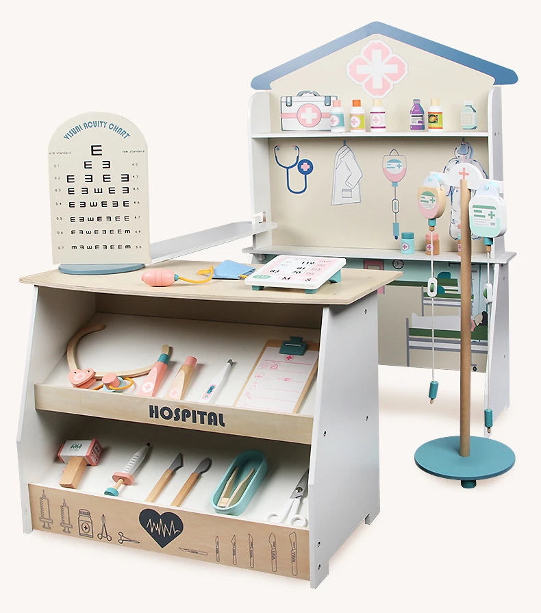 Children Toy Montessori Wood Simulated Hospital Diy Dollhouse Kit Miniature Doll House Accessories Magnets Interactive Toys Gift
Children Toy Montessori Wood Simulated Hospital Diy Dollhouse Kit Miniature Doll House Accessories Magnets Interactive Toys Gift