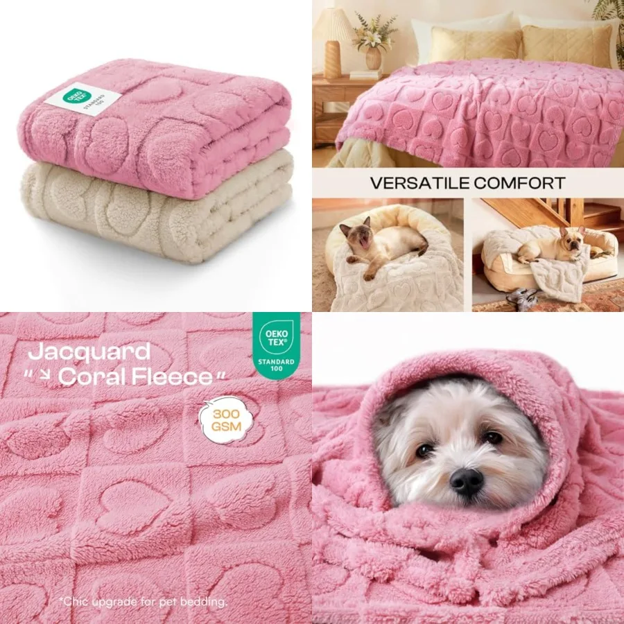 1 Pack 2 Small Dog Blanket Washable Pet Bed Cover Soft Fluffy Puppy Blanket with Premium Fleece 300GSM Cozy Calming Cat Blanket
1 Pack 2 Small Dog Blanket Washable Pet Bed Cover Soft Fluffy Puppy Blanket with Premium Fleece 300GSM Cozy Calming Cat Blanket