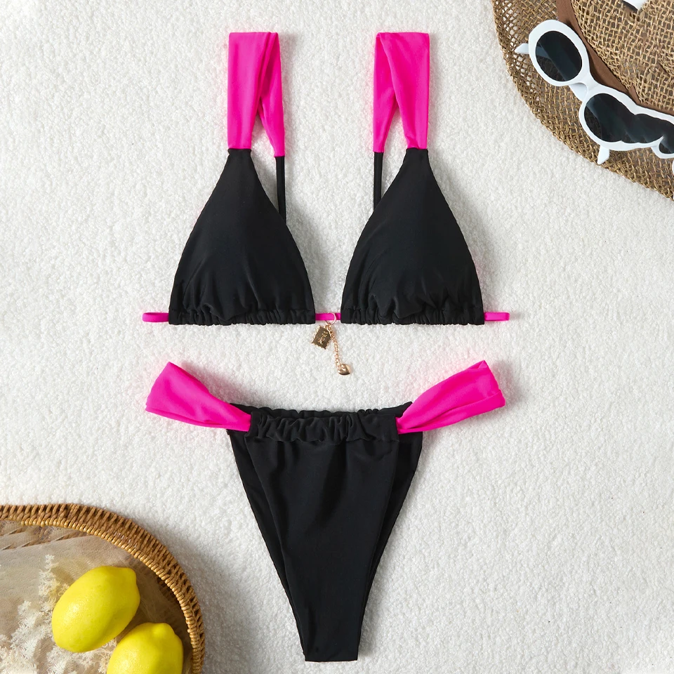 Para Praia Splicing Swimwear Brazilian Bikini Sets 2025 Sexy Halter Women Swimsuit Thong Biquini Bandage Bathing Suit
Para Praia Splicing Swimwear Brazilian Bikini Sets 2025 Sexy Halter Women Swimsuit Thong Biquini Bandage Bathing Suit