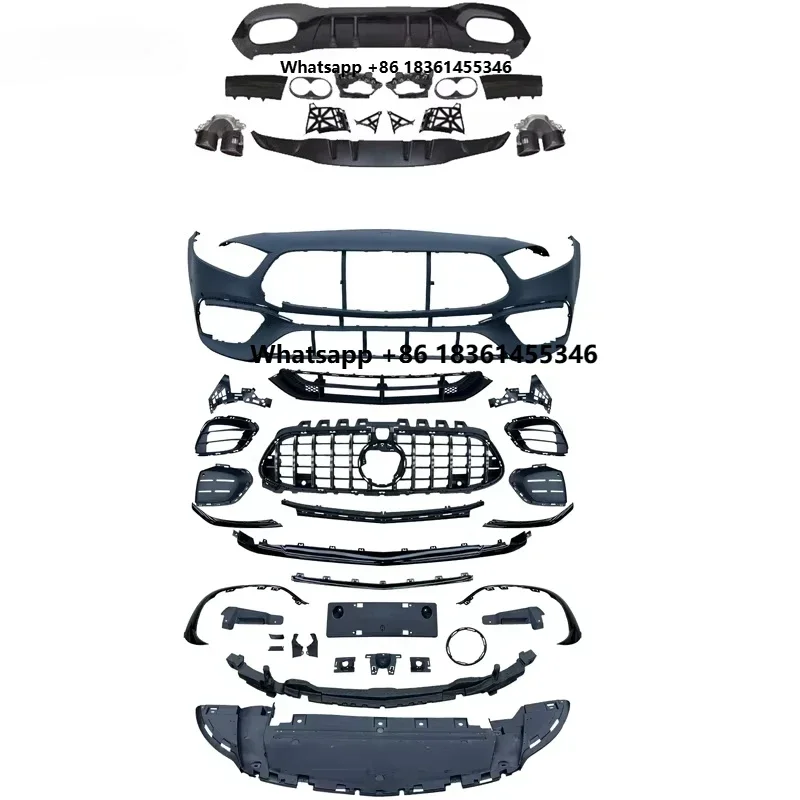 For A45s Body Kit: Front Bumper, Grille, Diffuser & Exhaust Pipe 2019-2024
For A45s Body Kit: Front Bumper, Grille, Diffuser & Exhaust Pipe 2019-2024