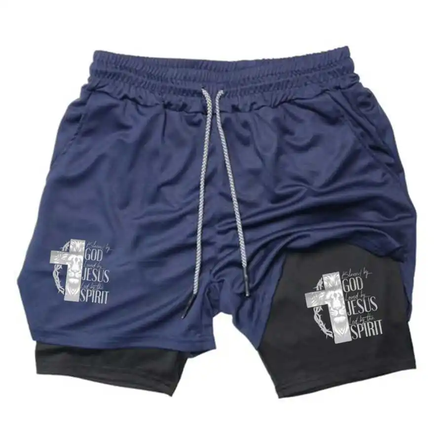 Mens Christian Print 2-In-1 Sports Shorts Quick Dry Breathable Gym Running Shorts
Mens Christian Print 2-In-1 Sports Shorts Quick Dry Breathable Gym Running Shorts